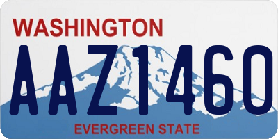 WA license plate AAZ1460