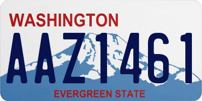 WA license plate AAZ1461