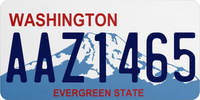 WA license plate AAZ1465