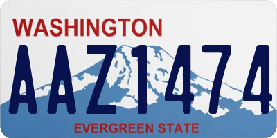 WA license plate AAZ1474