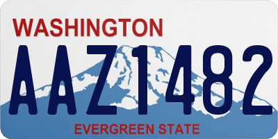 WA license plate AAZ1482