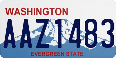 WA license plate AAZ1483