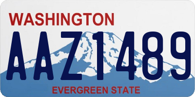 WA license plate AAZ1489