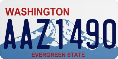 WA license plate AAZ1490