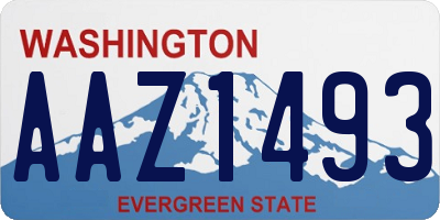 WA license plate AAZ1493