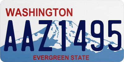WA license plate AAZ1495