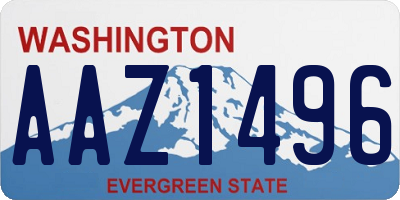 WA license plate AAZ1496