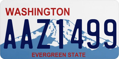 WA license plate AAZ1499