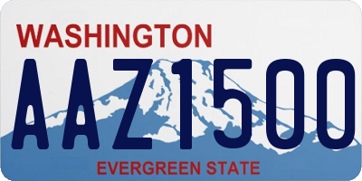 WA license plate AAZ1500