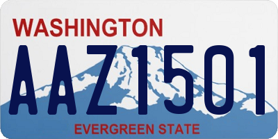 WA license plate AAZ1501