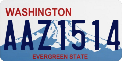 WA license plate AAZ1514