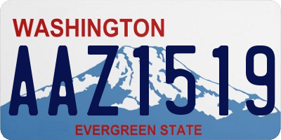 WA license plate AAZ1519