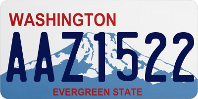 WA license plate AAZ1522