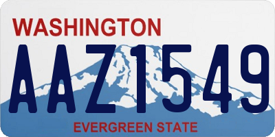 WA license plate AAZ1549