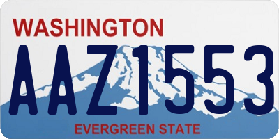 WA license plate AAZ1553