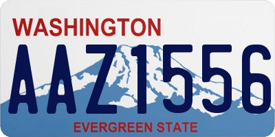 WA license plate AAZ1556