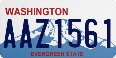 WA license plate AAZ1561