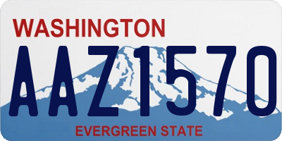 WA license plate AAZ1570