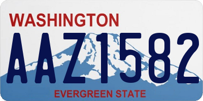 WA license plate AAZ1582