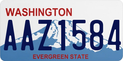 WA license plate AAZ1584