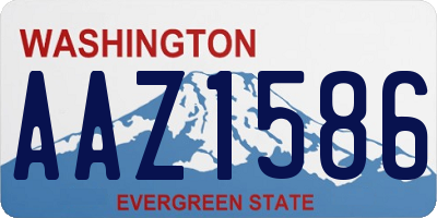 WA license plate AAZ1586