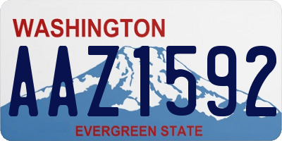 WA license plate AAZ1592