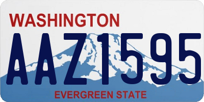 WA license plate AAZ1595