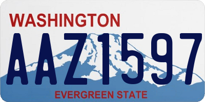 WA license plate AAZ1597