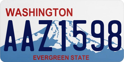 WA license plate AAZ1598