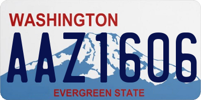 WA license plate AAZ1606
