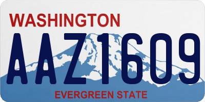 WA license plate AAZ1609