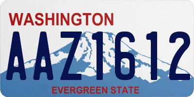 WA license plate AAZ1612