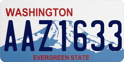 WA license plate AAZ1633
