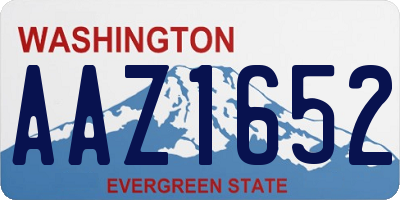 WA license plate AAZ1652