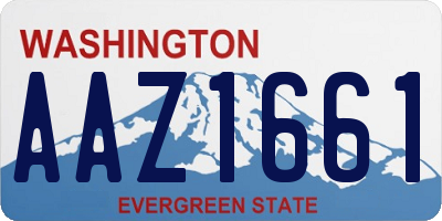WA license plate AAZ1661