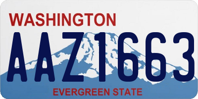 WA license plate AAZ1663