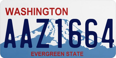 WA license plate AAZ1664