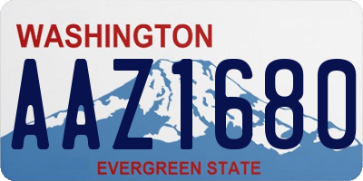 WA license plate AAZ1680