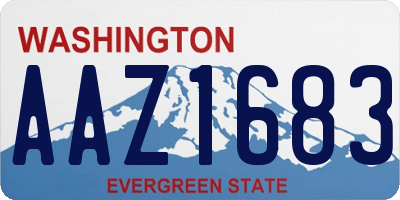 WA license plate AAZ1683