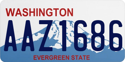 WA license plate AAZ1686