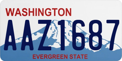WA license plate AAZ1687