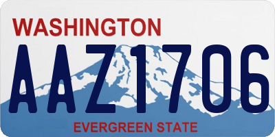 WA license plate AAZ1706