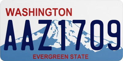 WA license plate AAZ1709