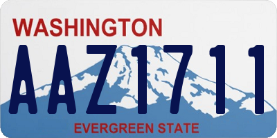 WA license plate AAZ1711