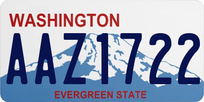 WA license plate AAZ1722