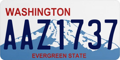 WA license plate AAZ1737