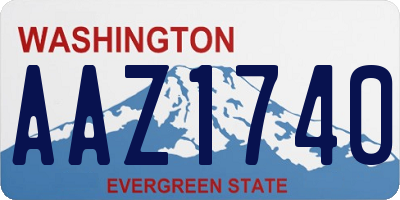WA license plate AAZ1740