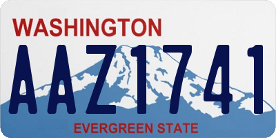 WA license plate AAZ1741