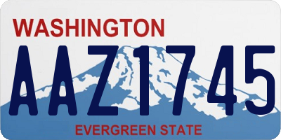 WA license plate AAZ1745