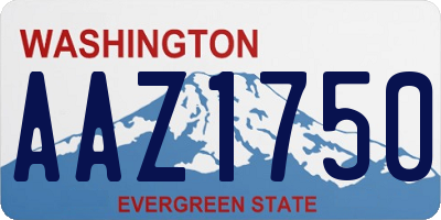 WA license plate AAZ1750